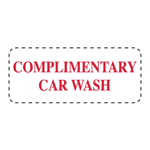 Self Inking Stamp - COMPL. CAR WASH - Red Ink, 3/4" x 2 3/8" - Qty. 1 - Independent Dealer Services