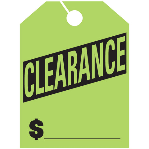 Hang Tags - Clearance - Large - Qty. 50 - Independent Dealer Services