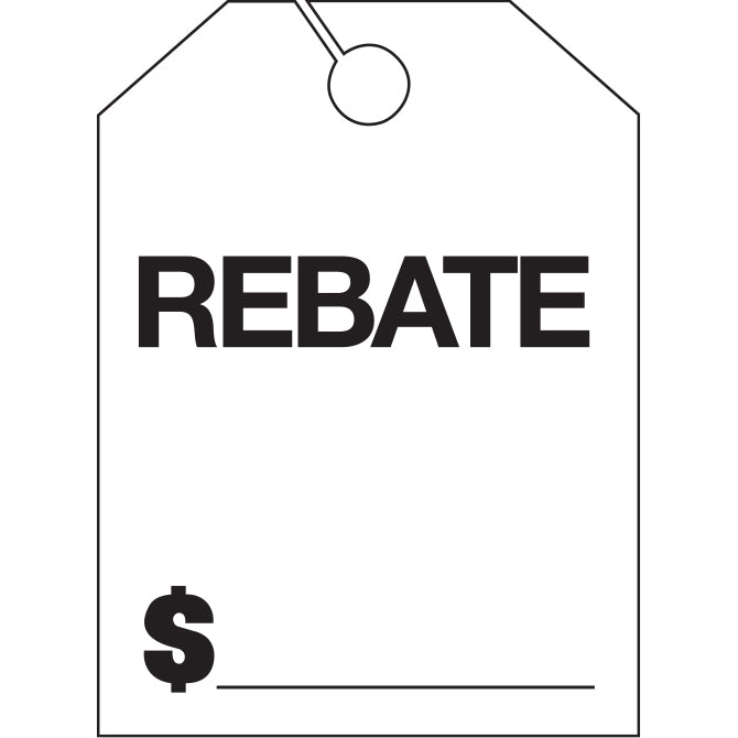 Hang Tags - Rebate - Large - Qty. 50 - Independent Dealer Services