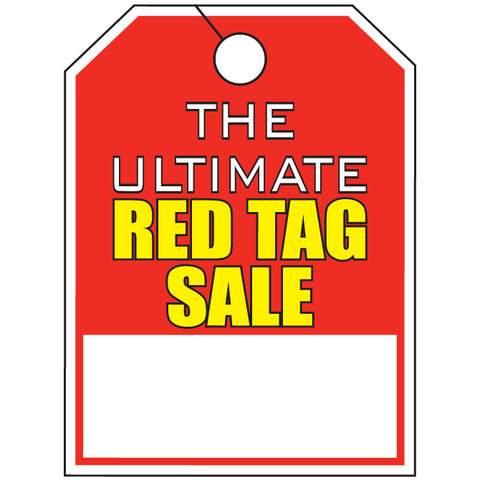 Hang Tag - The Ultimate Red Tag Sale - 8.5" x 11.5" - Qty. 50 - Independent Dealer Services