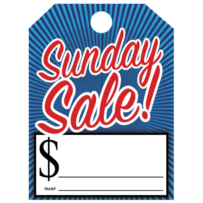 Hang Tags - JUMBO - Custom - 8.5" x 11.5" - Qty. 100 - Independent Dealer Services