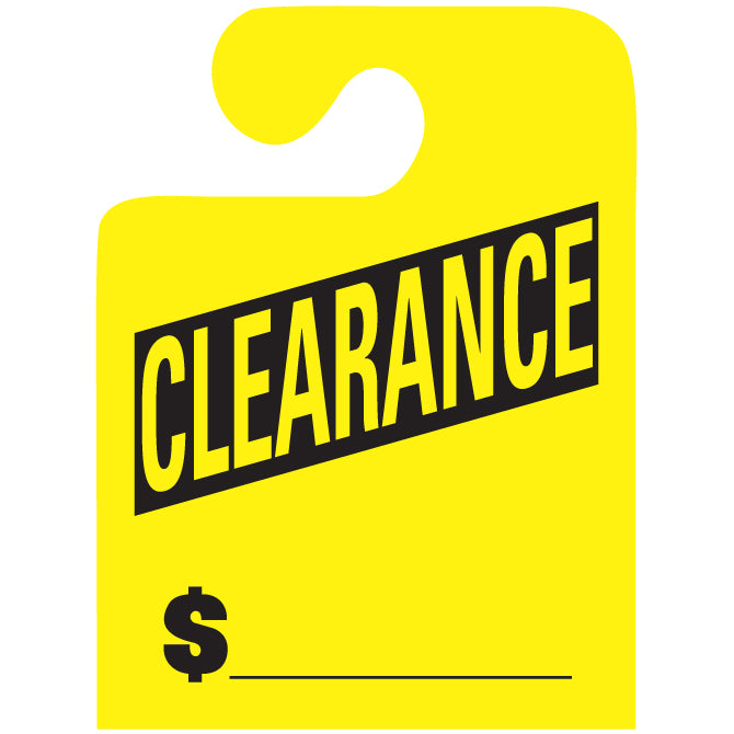 J-Hook Hang Tags - Clearance - Large - Qty. 50 - Independent Dealer Services