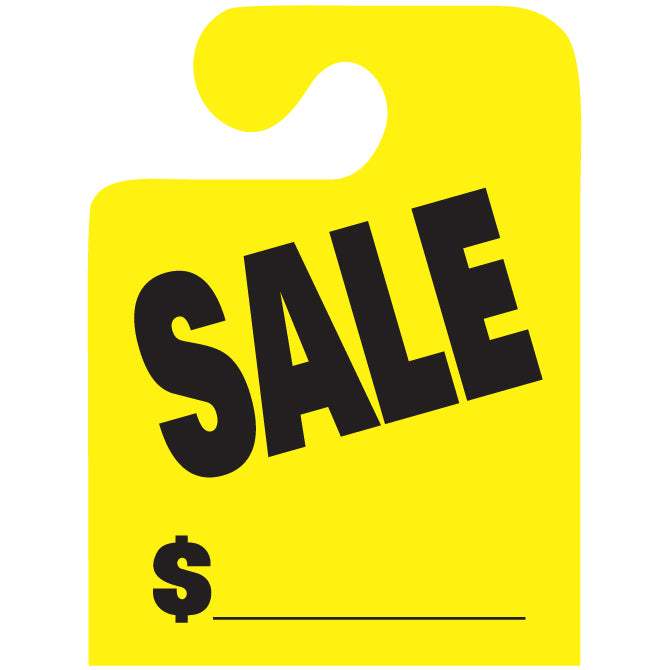 J-Hook Hang Tags - Sale - Large - Qty. 50 - Independent Dealer Services