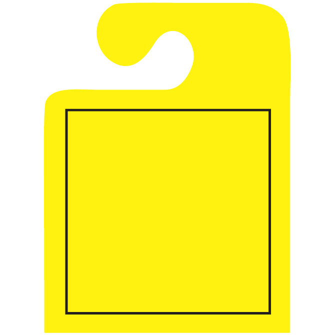 J-Hook Hang Tags - Blank with Black Frame - Large - Qty. 50 - Independent Dealer Services