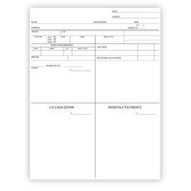 Four Square Form/Customer Proposal - 1 Part - Qty. 100 - Independent Dealer Services
