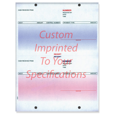 Laser Cash Receipt, Pre Printed - LZR-CR - Imprinted - Qty. 500 - Independent Dealer Services