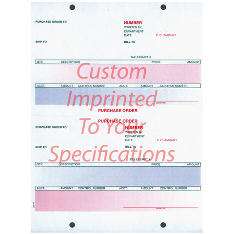 Laser Purchase Order, Pre Printed - LZR-PO - Imprinted - Qty. 500 - Independent Dealer Services