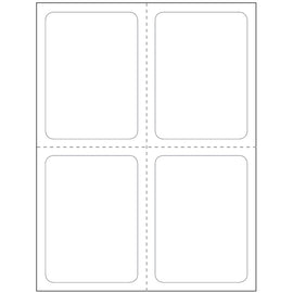 4.25" x 5.5" - 4 Up - Die Cut/Perfed  BLANK, Perm. Adh. - Qty. 250 - Independent Dealer Services