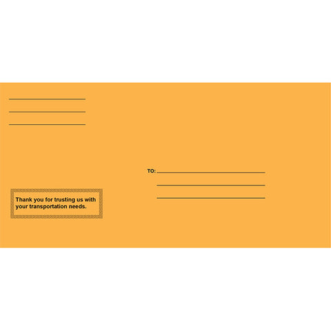 License Plate Envelope - Printed - Moist & Seal - Qty. 100 - Independent Dealer Services