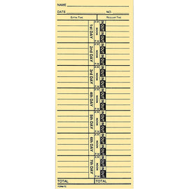 Time Clock Cards - TC-1 - Qty. 250 - Independent Dealer Services