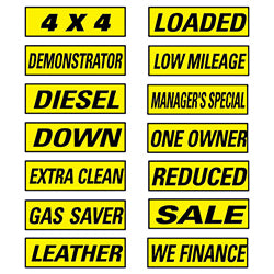 Yellow & Black Slogan - Qty. 12 - Independent Dealer Services